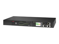 APC Netshelter Rack Automatic Transfer Switch AP4450A - Redundant omkopplare (kan monteras i rack) - AC 100/120 V - 1440 VA - 1-fas - USB, Ethernet 10/100/1000 - utgångskontakter: 10 - 1U - 2.44 m sladd - svart AP4450A