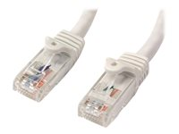 StarTech.com 2m CAT6 Ethernet Cable, 10 Gigabit Snagless RJ45 650MHz 100W PoE Patch Cord, CAT 6 10GbE UTP Network Cable w/Strain Relief, White, Wiring is UL Certified/TIA - Category 6 - 24AWG (N6PATC2MWH) - Patch-kabel - RJ-45 (hane) till RJ-45 (hane) - 2 m - UTP - CAT 6 - hakfri - vit N6PATC2MWH