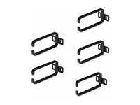 StarTech.com 5-Pack 1U Vertical Cable Management D-Ring Hooks, Cable Manager For 19" Server Racks/Cabinets, Network Rack Wire Organizers, Cable Guide Rings - Kabelhanteringsring (vertikal) - svart - 1U (paket om 5) CMHOOK1UN5PK