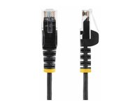 StarTech.com 1ft Slim LSZH CAT6 Ethernet Cable, 10 Gigabit Snagless RJ45 100W PoE Patch Cord, CAT 6 10GbE UTP Network Cable w/Strain Relief, Black, ETL/Low Smoke Zero Halogen - Category 6 - 28AWG (N6PAT1BKS) - Patch-kabel - RJ-45 (hane) till RJ-45 (hane) - 30 cm - UTP - CAT 6 - hakfri, tvinnad - svart N6PAT1BKS