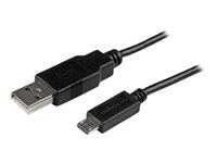 StarTech.com Kort Micro USB-kabel - 0,5 m - USB-kabel - mikro-USB typ B (hane) till USB (hane) - USB 2.0 - 50 cm - svart USBAUB50CMBK