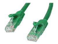 StarTech.com 3m CAT6 Ethernet Cable, 10 Gigabit Snagless RJ45 650MHz 100W PoE Patch Cord, CAT 6 10GbE UTP Network Cable w/Strain Relief, Green, Wiring is UL Certified/TIA - Category 6 - 24AWG (N6PATC3MGN) - Patch-kabel - RJ-45 (hane) till RJ-45 (hane) - 3 m - UTP - CAT 6 - hakfri - grön N6PATC3MGN