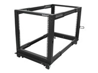StarTech.com 12U 19-tums öppet serverrack - 4 stolpar justerbart djup 59-104 cm mobilt - Fristående rullande rack för nätverks-/datorutrustning - Dell PowerEdge HP ProLiant ThinkServer (4POSTRACK12U) - Rack öppen ram - svart - 12U - för P/N: CABSCREWM5B, CABSCREWSM5, CABSCREWSM5B, CABSCREWSM62, CABSCREWSM6B, CABSCRWS1224 4POSTRACK12U