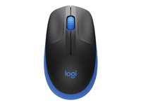 Logitech M190 - Mus - optisk - 3 knappar - trådlös - trådlös USB-mottagare - blå 910-005907