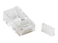 StarTech.com Modulär Cat 6 RJ45-kontakt för solidtråd - 50-pack - Nätverkskontakt - RJ-45 (hane) - CAT 6 - klar (paket om 50) - för P/N: WIRC6CMPBLU CRJ45C6SOL50