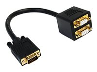 StarTech.com 30 cm VGA till 2x VGA-videosplitterkabel ? M/F - VGA-delare - HD-15 (VGA) (hane) till HD-15 (VGA) (hona) - 30 cm - svart - för P/N: DP2VGAMM6, DP2VGAMM6B, HD2VGAMM6, MXT101MM VGASPL1VV