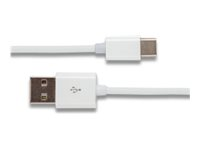 GRATEQ - USB-kabel - USB (hane) till 24 pin USB-C (hane) - USB 2.0 - 1.5 m - vit 85051