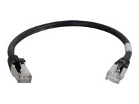 C2G Cat6a Booted Shielded (STP) Network Patch Cable - Patch-kabel - RJ-45 (hane) till RJ-45 (hane) - 3 m - STP - CAT 6a - formpressad, hakfri, tvinnad - svart 89918