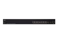 Cisco SX350X-08 - Switch - Administrerad - 6 x 10 Gigabit Ethernet + 2 x 10 Gigabit Ethernet / 10 Gigabit Ethernet SFP+ - rackmonterbar - rekonditionerad SX350X-08-K9-EU-RF