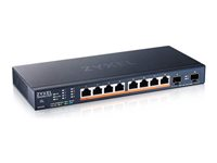 Zyxel XMG1915 Series XMG1915-10EP - Switch - hanterat, NebulaFLEX-moln - L3 Lite - smart - 8 x 100/1000/2.5G (PoE++) + 2 x Gigabit SFP / 10 Gigabit SFP+ - väggmonterbar - PoE++ (130 W) XMG1915-10EP-EU0101F