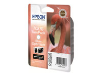 Epson T0870 - 2-pack - 11.4 ml - glättat - original - blister med RF-larm/akustiskt larm - bläckoptimeringskassett - för Stylus Photo R1900 C13T08704020