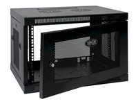 Eaton Tripp Lite Series 9U Wall Mount Rack Enclosure Server Cabinet w/ Door & Side Panels - Rack skåp - väggmontering - svart - 9U - 19" SRW9U