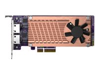 QNAP QM2-2P2G2T - Kontrollerkort - M.2 - M.2 NVMe Card / PCIe 3.0 (NVMe) - låg profil - PCIe 3.0 x4, 2.5 Gigabit Ethernet - för QNAP QVP-63, TS-453, 473, 673, 832, 873, TVS-672, 872, h1288; VioStor QVP-85 QM2-2P2G2T