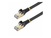 StarTech.com 1,5 m CAT6a-patchkabel - Skyddad (STP) - 100% kopparledning - Hakfria kontakter - Svart - Patch-kabel - RJ-45 (hane) till RJ-45 (hane) - 1.5 m - STP - CAT 6a - formpressad, hakfri - svart 6ASPAT150CMBK