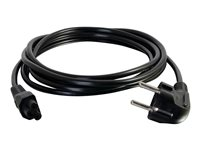 C2G Laptop Power Cord - Strömkabel - IEC 60320 C5 till power CEE 7/7 (hane) - AC 250 V - 2 m - formpressad - svart - Europa 80607