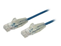 StarTech.com 3m Slim LSZH CAT6 Ethernet Cable, 10 Gigabit Snagless RJ45 100W PoE Patch Cord, CAT 6 10GbE UTP Network Cable w/Strain Relief, Blue, ETL, Low Smoke Zero Halogen - Category 6 - 28AWG (N6PAT300CMBLS) - Patch-kabel - RJ-45 (hane) till RJ-45 (hane) - 3 m - CAT 6 - hakfri - blå N6PAT300CMBLS