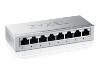 Zyxel GS-100 series GS-108B - Version 5 - switch - ohanterad - 8 x 10/100/1000 - skrivbordsmodell, väggmonterbar GS-108BV5-EU0101F