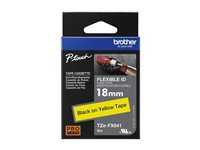 Brother TZe-FX641 - Svart på gult - Rulle (1,8 cm x 8 m) 1 kassett(er) flexibel tape - för Brother PT-D600; P-Touch PT-2430, 3600, 7500, 7600, 9800, D450, D800, E550, H101, H500 TZEFX641