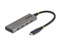 Startech - Hubb - 4-port, 10 Gbps, 100 W PD charging, overcurrent protection, PCR aluminum - 3 x USB-C 3.2 Gen 2 + 1 x USB-C 3.2 Gen 2 (kraftleverans) - skrivbordsmodell 309B-USBC-HUB