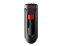 SanDisk Cruzer Glide - USB flash-enhet - 256 GB - USB 2.0 - svart, röd SDCZ60-256G-B35