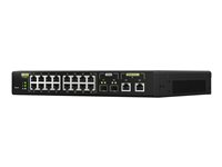 QNAP QSW-M2116P-2T2S - Switch - Administrerad - 16 x 100/1000/2.5G (PoE+) + 2 x 10 Gigabit SFP+ + 2 x 100/1000/2.5/5/10G (PoE++) - skrivbordsmodell, rackmonterbar - PoE++ (280 W) QSW-M2116P-2T2S