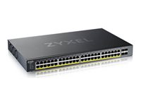 Zyxel XGS1935 Series XGS1935-52HP - Switch - hanterad - L3 Lite - smart - 48 x 10/100/1000 (PoE) + 4 x 10 Gigabit SFP+ (upplänk) - rackmonterbar - PoE+ (375 W) - för Zyxel DAC10G-1M v2, DAC10G-3M v2, SFP10, SFP-1000, SFP-BX1310-10, SFP-BX1550, SFP-SX-D XGS1935-52HP-EU0101F
