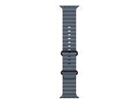Apple - Band för smart klocka - 49 mm, svart titanfinish - 130 - 200 mm - ankare blå - för Watch Hermès Series 9, SE 3, Series 10, Series 11, Series 8, Series 9, Ultra 2, Ultra 3 MGCJ4ZM/A