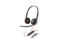 HP Poly Blackwire 3220 - Blackwire 3200 Series - headset - på örat - kabelansluten - USB-C - svart - Skype-certifierat, Cisco Jabber-certifierad, Avaya-certifierad, UC-certifierad 8X228AA