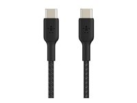 Belkin BoostCharge - USB-kabel - 24 pin USB-C (hane) till 24 pin USB-C (hane) - 1 m - svart CAB004BT1MBK