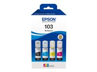 Epson 103 Multipack - 4-pack - svart, cyan, magenta, gul - original - påfyllnadsbläck - för Epson L1210, L3210, L3211, L3256, L3260, L3266; EcoTank L11050, L1250, L3210, L3250, L3260 C13T00S64A