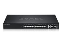 Zyxel XGS2220 Series XGS2220-30F - Switch - L3-åtkomst, NebulaFLEX Cloud - Administrerad - 24 x 100/1000 Base-X + 6 x 10 Gigabit (överordnad länk) - skrivbordsmodell, rackmonterbar XGS2220-30F-EU0101F