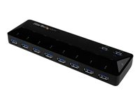 Startech USB 3.0-hub med 10 portar och laddnings- & synkningsportar - 2x 1,5 A-portar - USB-växel - 10 x SuperSpeed USB 3.0 - skrivbordsmodell - för P/N: DKWG30DPHPD, DKWG30DPHPDU, TB33A1C, USB312SAT3CB, USB315CB2M, USBLTM1MBK, USBLTM1MWH ST103008U2C