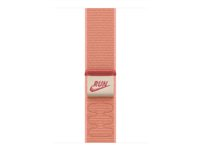 Apple Nike - Slinga för smart klocka - 46mm - 145 - 220 mm - alpenglow rosa - för Watch Hermès Series 9, SE 3, Series 10, Series 11, Series 8, Series 9, Ultra 2, Ultra 3 MGD54ZM/A
