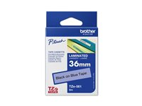 Brother TZe-561 - Svart på blått - Rulle 3,6 cm x 8 m) 1 kassett(er) bandlaminat - för P-Touch PT-3600, 550, 9200, 9400, 9500, 9600, 9800, D800; P-Touch R RL-700 TZE561