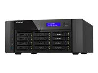 QNAP TS-h1290FX - NAS-server - 12 fack - SATA 6Gb/s / PCIe (NVMe) / U.2 - RAM 128 GB - 25 Gigabit Ethernet / 2.5 Gigabit Ethernet - iSCSI support TS-H1290FX-7302P-128G