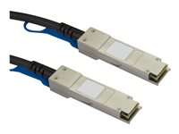 StarTech.com MSA Uncoded Compatible 5m 40G QSFP+ to QSFP+ Direct Attach Breakout Cable Twinax, 40 GbE QSFP+ Copper DAC 40 Gbps Low Power Passive Transceiver Module DAC, 40GE QSFP+ Cable - Lifetime Warranty (QSFP40GPC5M) - 40GBase direktkopplingskabel - QSFP+ spärrad till QSFP+ spärrad - 5 m - dubbelaxlad - SFF-8436 - passiv - svart QSFP40GPC5M