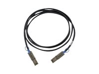 QNAP CAB-SAS20M-8088 - Extern SAS-kabel - 26-pin 4x skärmad Mini MultiLane SAS (SFF-8088) (hane) till 26-pin 4x skärmad Mini MultiLane SAS (SFF-8088) (hane) - 2 cm - svart - för QNAP EJ1600, ES1640DC CAB-SAS20M-8088