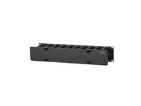 APC Horizontal Cable Manager Single-Sided with Cover - Kabelhållarsats för rack - svart - 2U - 19" - för Smart-UPS X 3000VA Short Depth Tower/Rack LCD AR8600A