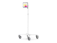 Compulocks Universal Tablet Cling Medical Rolling Cart Extended - Vagn - justerbara dubbla armar - för surfplatta - medicinsk - metall - vit - skärmstorlek: 7"-13" - för Compulocks Universal Tablet Cling Medical Rolling Cart Extended MCRSTDEXWUCLGVWMW