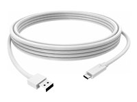 Vision - USB-kabel - USB typ A (hane) till USB-C (hane) - USB 3.0 - 3 A - 1 m - vit TC 1MUSBCA