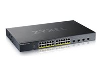Zyxel XGS1935 Series XGS1935-28HP - Switch - hanterad - L3 Lite - smart - 24 x 10/100/1000 (PoE) + 4 x 10 Gigabit SFP+ (upplänk) - rackmonterbar - PoE+ (375 W) - för Zyxel DAC10G-1M v2, DAC10G-3M v2, SFP10, SFP-1000, SFP-BX1310-10, SFP-BX1550, SFP-SX-D XGS1935-28HP-EU0101F