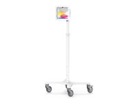 Compulocks iPad 10.2" Space Enclosure Medical Rolling Cart Extended - Vagn - för surfplatta - låsbar - medicinsk - metall, höggradig aluminium - vit - skärmstorlek: 10.2" - för Apple 10.2-inch iPad (7:e generation, 8:e generation, 9:e generation) MCRSTDEXW102IPDSW