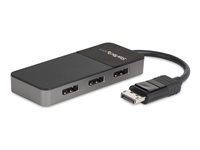 StarTech.com 3-ports multi-bildskärmsadapter - DisplayPort 1.4 till 3x 4K DisplayPort-video-splitter - Dubbel eller tredubbel 4K - DisplayPort MST-hubb för flera bildskärmar - Endast för datorer med Windows - Video/audiosplitter - 4 x DisplayPort - skrivbordsmodell MST14DP123DP