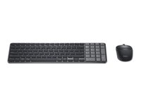 Dell Pro 7 KM746 - Sats med tangentbord och mus - uppladdningsbar - compact - trådlös - 2.4 GHz, Bluetooth - QWERTY - USA, internationellt - svart - med 3 years NBD Advance Exchange KM746-BLK-INT
