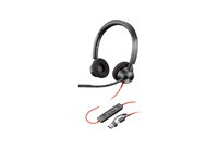 HP Poly Blackwire 3320 - Blackwire 3300 series - headset - på örat - kabelansluten - USB-C - svart - UC-certifierad 8X219AA