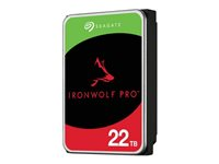 Seagate IronWolf Pro ST22000NT001 - Hårddisk - 22 TB - inbyggd - 3.5" - SATA 6Gb/s - 7200 rpm - buffert: 512 MB - med 3 års Seagate Rescue Data Recovery ST22000NT001