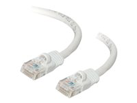 C2G Cat5e Booted Unshielded (UTP) Network Patch Cable - Patch-kabel - RJ-45 (hane) till RJ-45 (hane) - 50 cm - UTP - CAT 5e - formpressad, hakfri, tvinnad - vit 83260