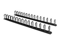 StarTech.com Vertical 0U Server Rack Cable Management w/ D-Ring Hooks - 40U Network Rack Cord Manager Panels - 2x 3ft Wire Organizers (CMVER40UD) - D-ringkabelhanteringssats - 1.83 m - svart - 40U - för P/N: RK2537BKM, RK4242BK24, RK4242BK30 CMVER40UD