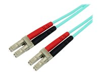 StarTech.com 2m Fiber Optic Cable - 10 Gb Aqua - Multimode Duplex 50/125 - LSZH - LC/LC - OM3 - LC to LC Fiber Patch Cable - Patch-kabel - LC multiläge (hane) till LC multiläge (hane) - 2 m - 2 m - fiberoptisk - duplex - 50/125 mikron - havsblå - för P/N: J9152AST, MASFP10GBSR, SFP10GBLRMST, SFP10GBSRST, SFP10GSRSST, SFP10GSRXST A50FBLCLC2