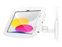 Compulocks iPad 10th-11th (A16) Gen Space Enclosure Swing Wall Mount White - Monteringssats (hölje, VESA-fäste med svängarm) - svängarm - för surfplatta - låsbar - höggradig aluminium - vit - skärmstorlek: 10.9" - väggmonterbar, bänkskiva, disk-monteringsbar - för Apple 10.9-inch iPad (10:e generation) 827W209IPDSW
